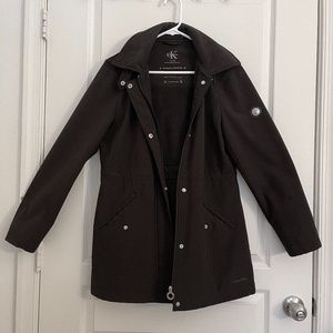 Calvin Klein Water Resistant Black Jacket w/ Hood